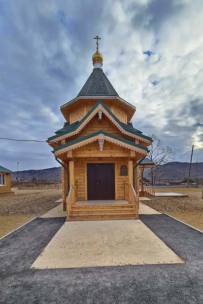 Храм Святой Великомученицы Варвары Илиопольской, освящённый в августе 2021, п. Давенда